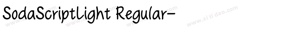 SodaScriptLight Regular字体转换